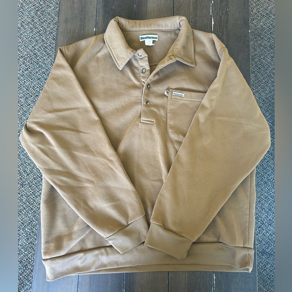Vintage Weatherman 1/4 button pullover sweatshirt